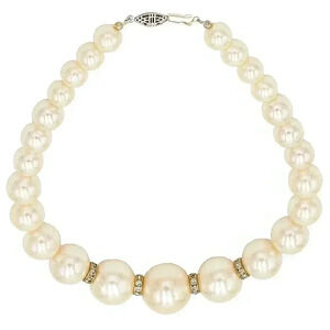 Faux‎ Pearl Statement Necklace Wedding Bridal Jewelry Summer Evening Necklace